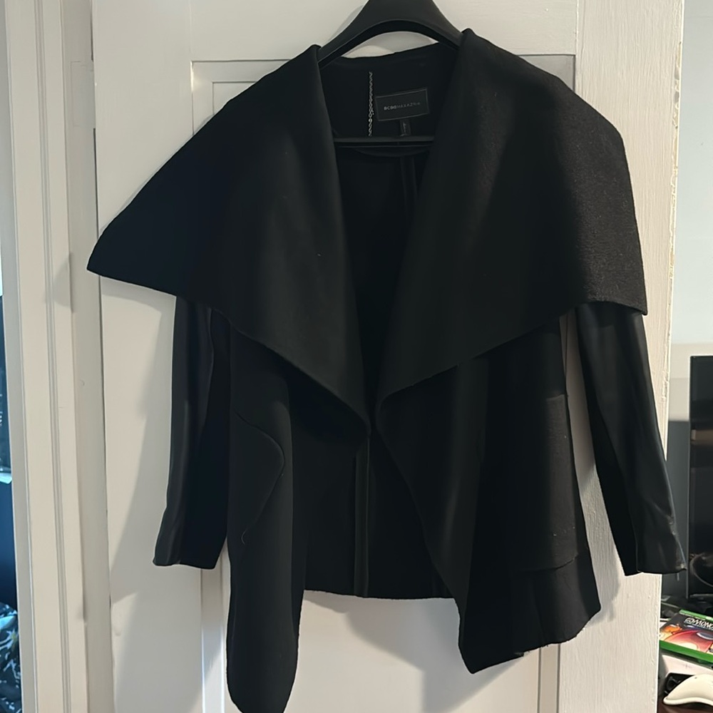 BCBG woman’s black coat